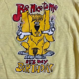 Vintage 70's 80's Dog Birthday T-Shirt